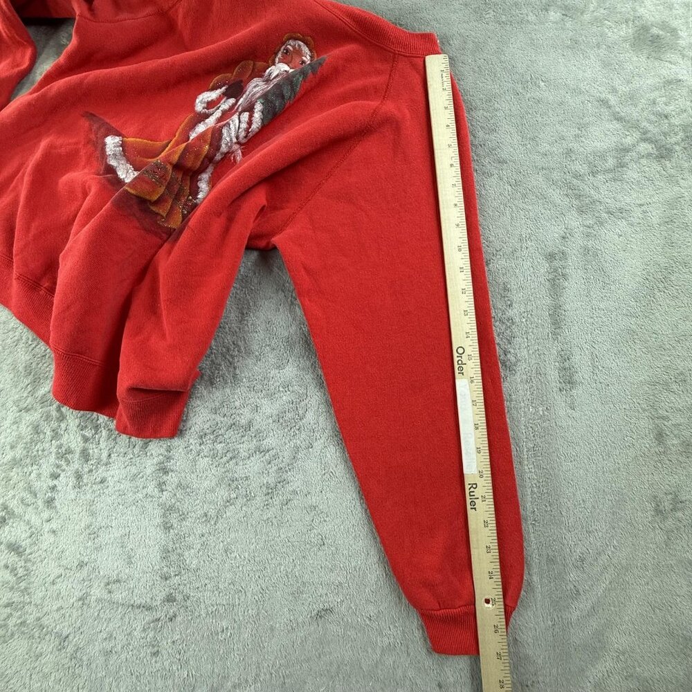 Vintage Christmas Moses Sweatshirt Womens XL Santa Claus 90s Y2K Christianity - Picture 10 of 16